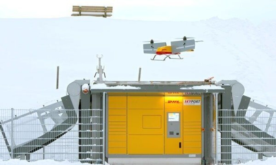 Pakkekopter rett i vinkelen