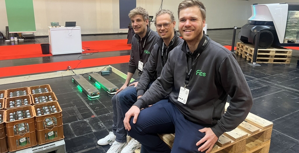 Gründer av Filics, Julius Lutzen (foran), sammen med Leon Kiesgen og Fritz Volz.