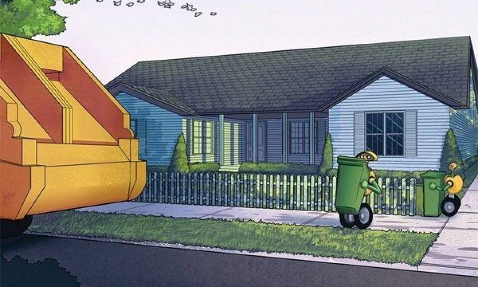 Roboter henter avfallet