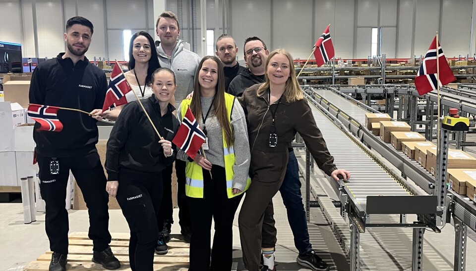 Prosjektgruppa hos Farmasiet med første ordre på båndet.