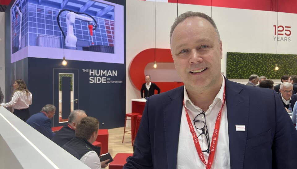Erik Finstad leder Swisslogs forretningsutvikling i Norden, og var på plass under LogiMat i Stuttgar.
