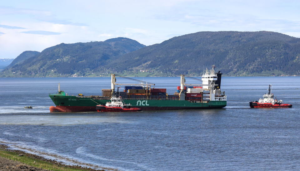 NCL Salten ble dratt av grunn tirsdag.
