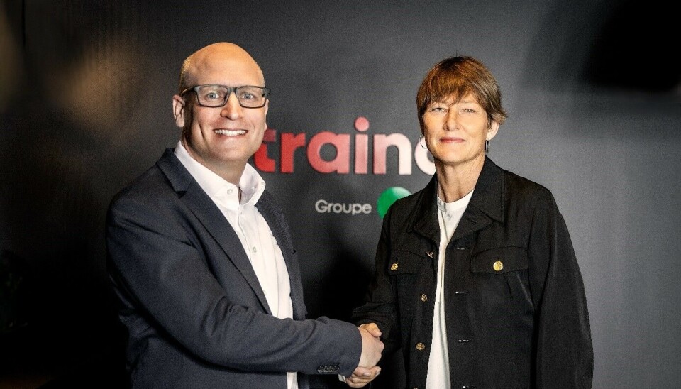 Country manger i Trainor, Lars Bratli og prosjektleder i Sentralregisteret, Cecilie Schjerven.