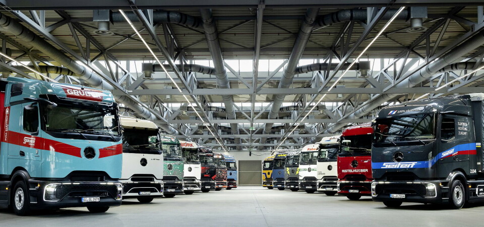 LANSERING: Mandag ble flåten av 14 eActros 600 høytidelig lansert ved fabrikken i Wörth som del av «Electrify Inbound Logistics»-prosjektet.