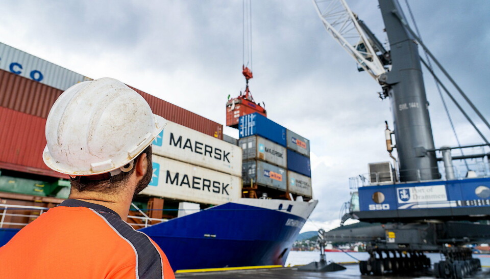 Ny rapport viser at dagens norske havnestruktur har flere kritiske svakheter som truer forsyningssikkerhet, beredskap og grønn omstilling i årene som kommer. Bildet er fra Drammen Havn.