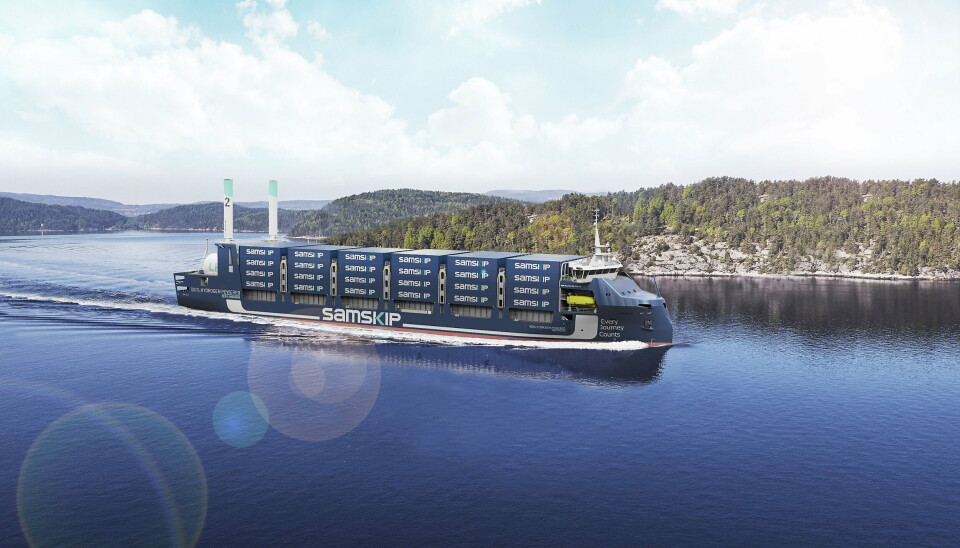 Samskips SeaShuttle skal gå på hydrogen mellom Rotterdam og Oslo.