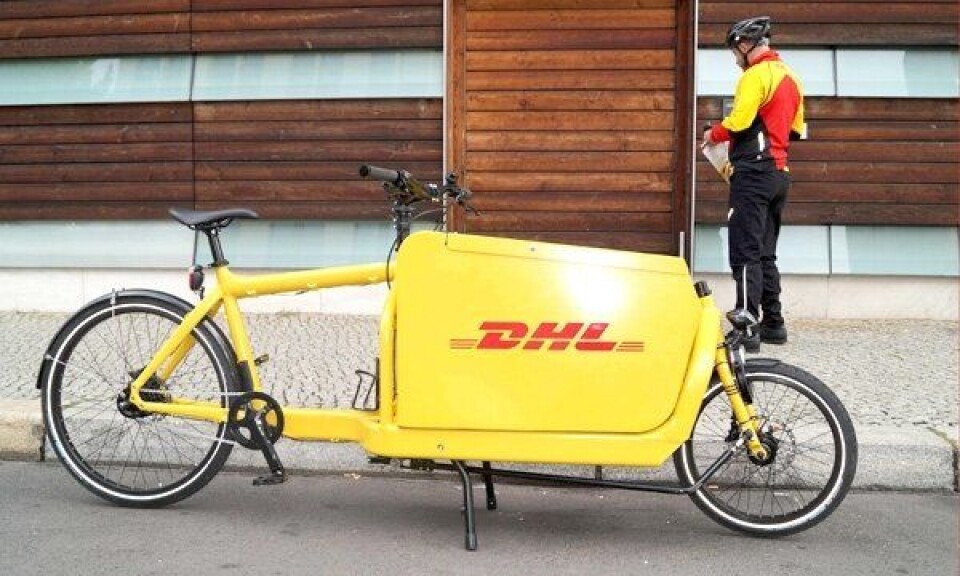 DHL tester sykkelbud