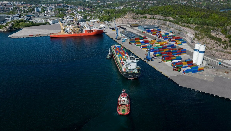 Slik er det tenkt at den nye containerhavna skal se ut.