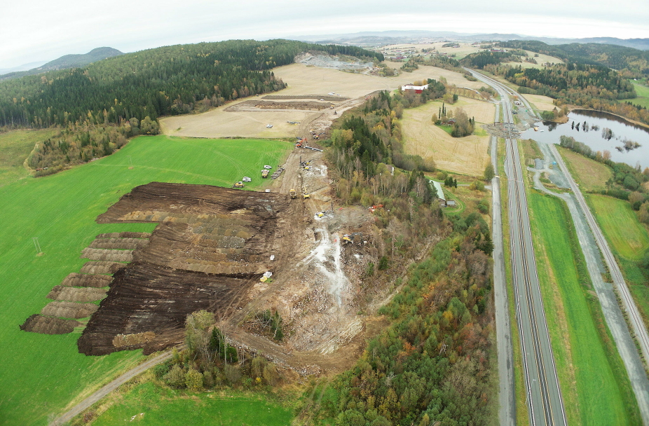 Midlertidig E6 Levanger: Se dronebilder fra arbeidet