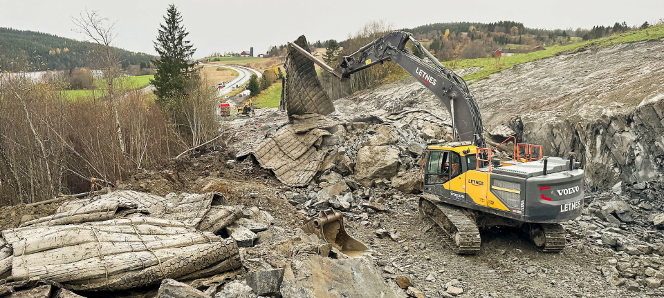 Siste sprengning på E6-omlegging