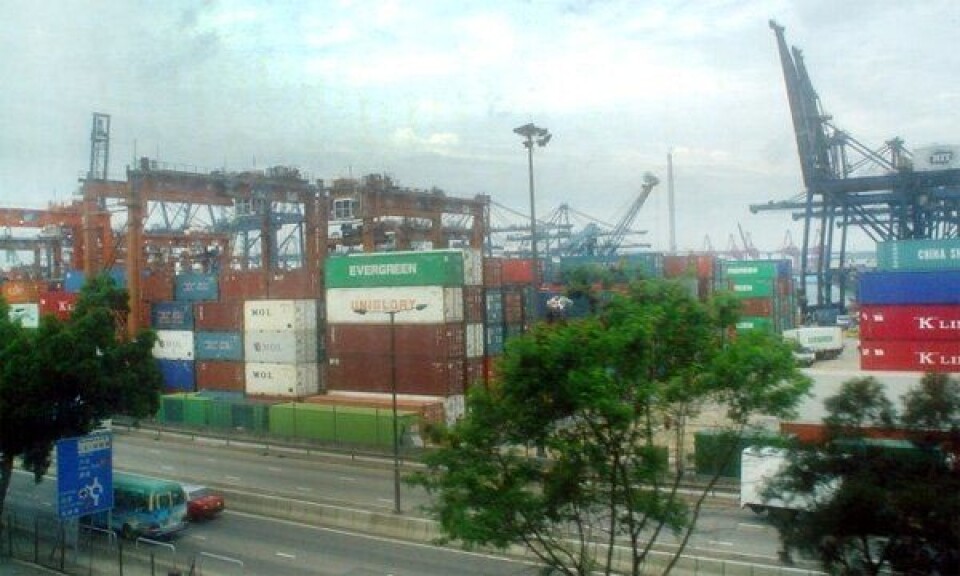 Container-nedgang i Hongkong