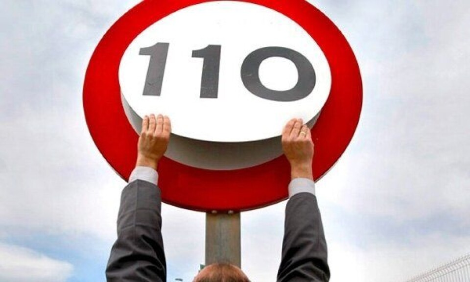 Vil prøve 110 km/t i Vestfold