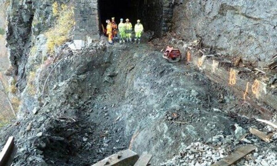 Bergensbanen åpnet etter ras