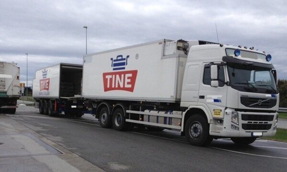Tine-bil måtte laste om