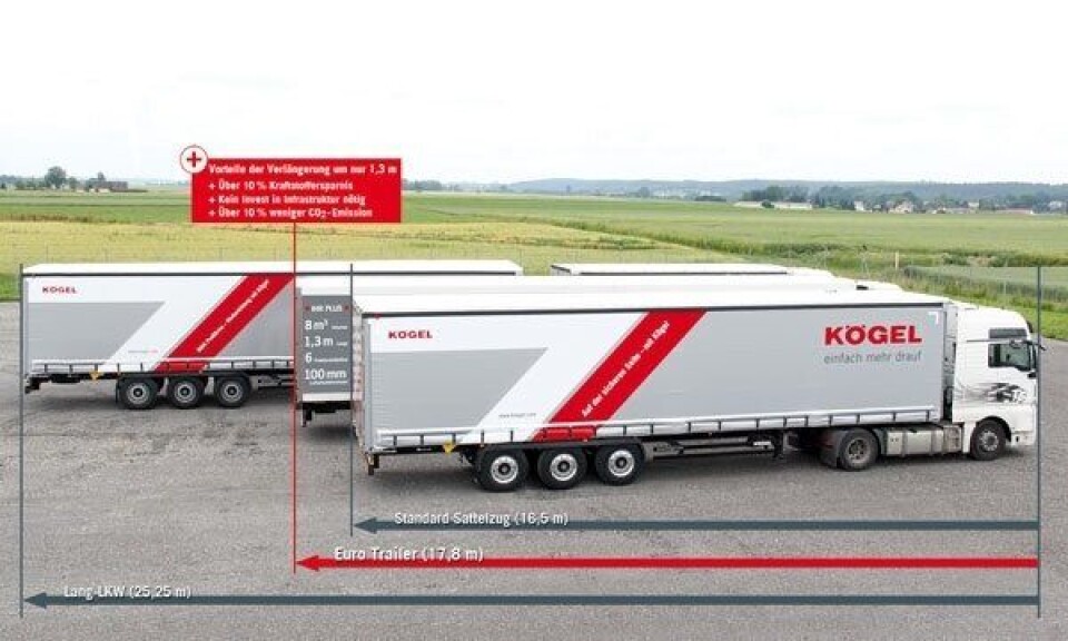 1,3 meter lenger semitrailer