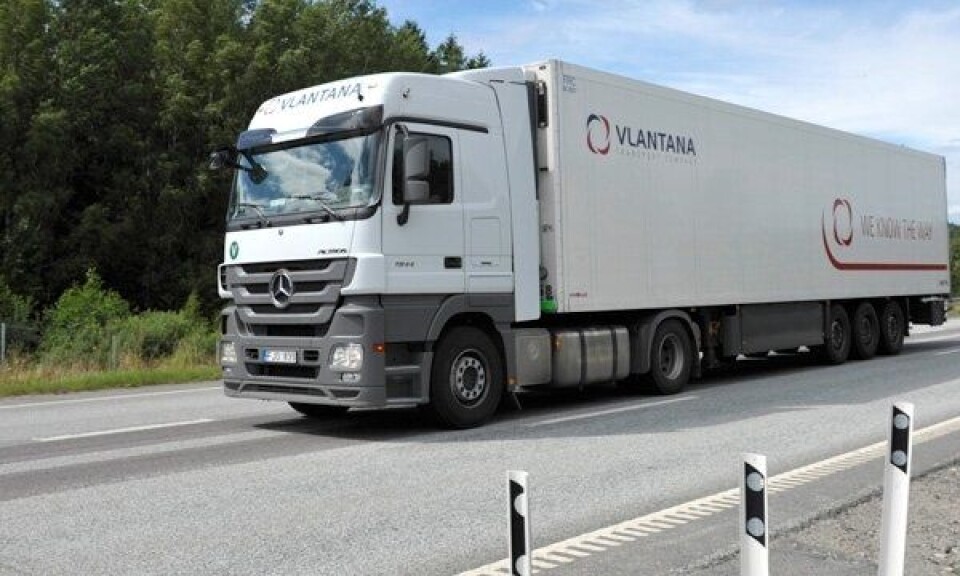 Teller utenlandske lastebiler