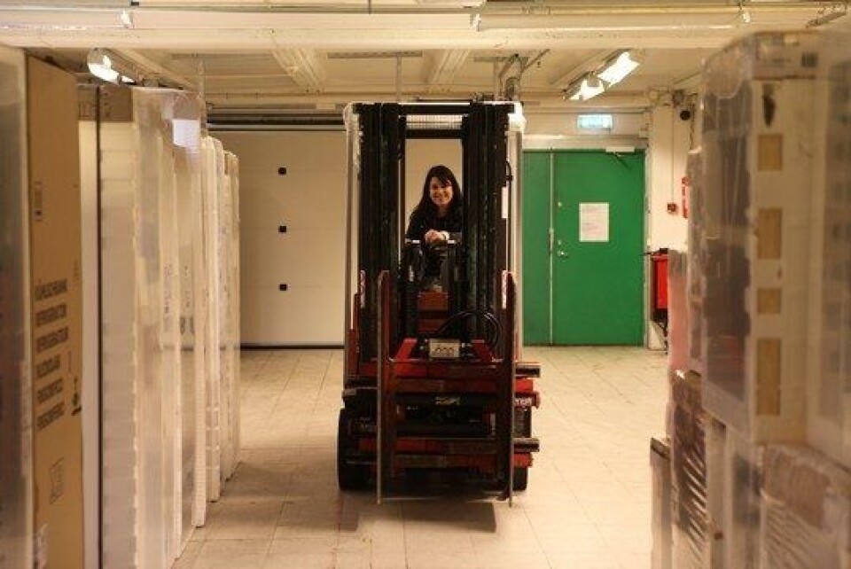 Tok styring på lageret
