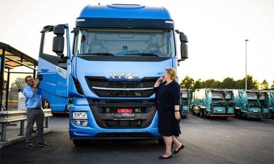 Erna kjørte biogass-Iveco