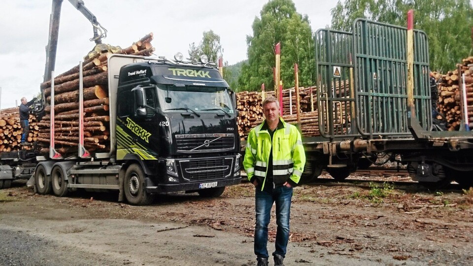 STOR BETYDNING: - Det betyr mye for næringslivet i regionen at banen er åpnet for godstrafikk, sier daglig leder Rune Frogner i Moelven Numedal.