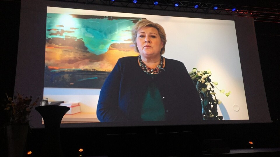 Transport og Logistikk 2016 åpning. Erna Solberg.