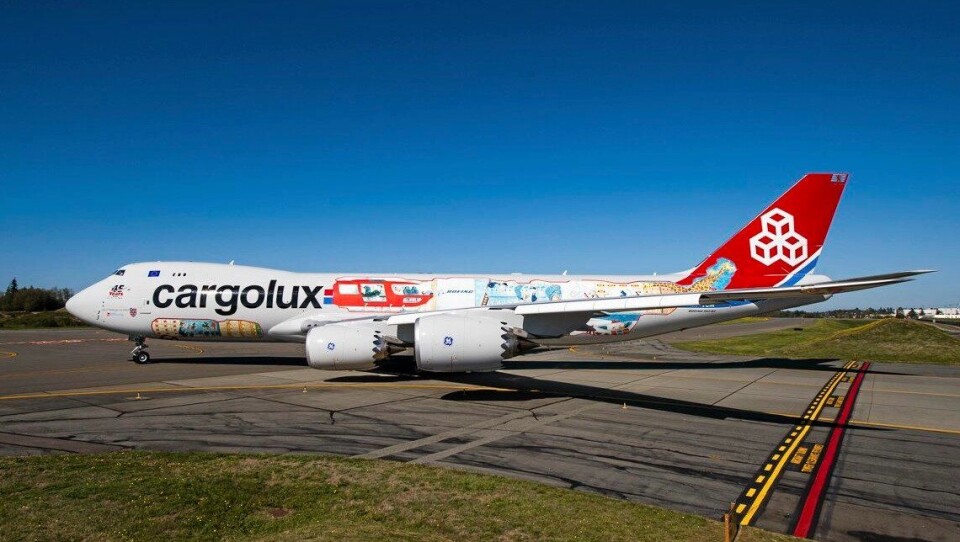 Cargolux kommer til Oslo lufthavn med sin Boeing 747-8F.