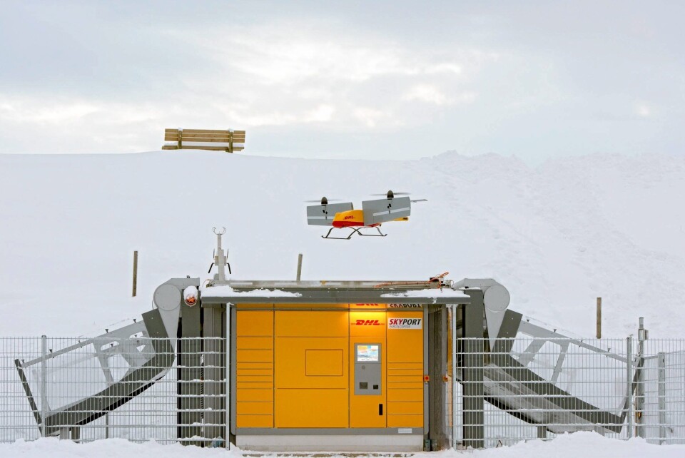 DRONE: I tre måneder har DHL testet siste generasjonsdroner for å levere pakker i alpebyen Reit im Winkl.