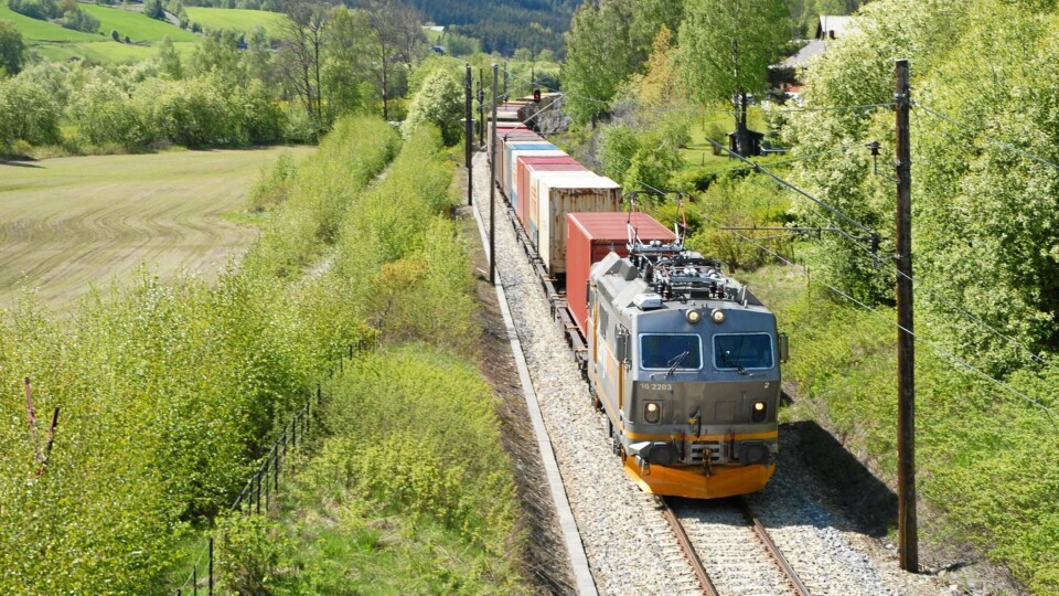 Oppgang for container på tog