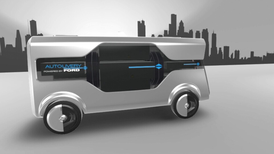 Slik ser Ford for seg sitt Autolivery-konsept. Slik ser Ford for seg sitt Autolivery-konsept.