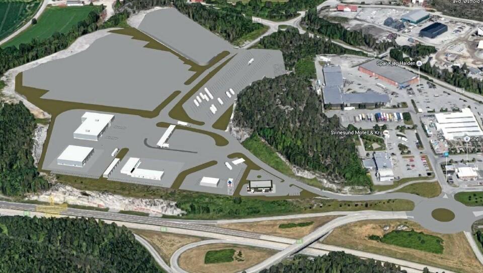 Svinesund Transportsenter tar form.(Ill. Fredriksten Utvikling AS)