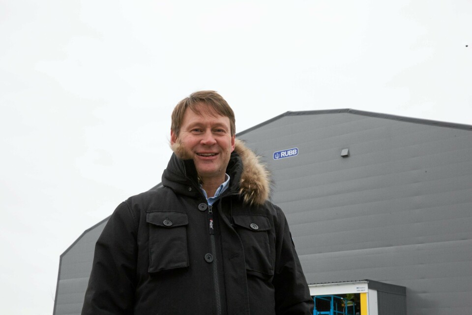 FORNØYD: Daglig leder i Rubb AS, Jan Arne Hansen, melder om fulle produksjonslinjer