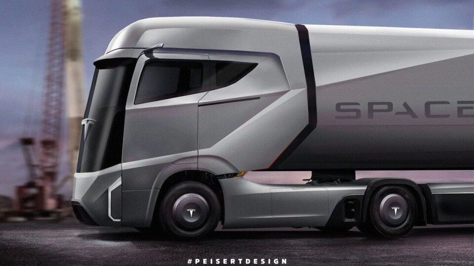 Det finnes ingen offisielle tegninger av Tesla Semi og mange nettsteder bruker feilaktig bilde av konkurrenten Nikola One. Det er imidlertid enkelte som har prøvd å forestille seg hvordan den kommer til å se ut, her et av forslagene laget av Peisert Design. Det finnes ingen offisielle tegninger av Tesla Semi og mange nettsteder bruker feilaktig bilde av konkurrenten Nikola One. Det er imidlertid enkelte som har prøvd å forestille seg hvordan den kommer til å se ut, her et av forslagene laget av Peisert Design.