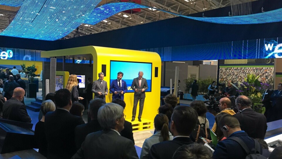 Bernhard Simon, CEO i Dachser (fra vensre), Juan Antonio Quintana, Managing Director Logistics Iberia og Michael Schilling COO European Road Logistics presentert nyheten om navneskiftet i München denne uken.