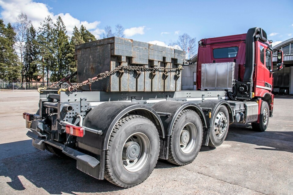 Det var under den finske lastebilmessen Kuljetus 2017 Sisu viste prototypen på den nye drivlinjen. Foto: Sisu