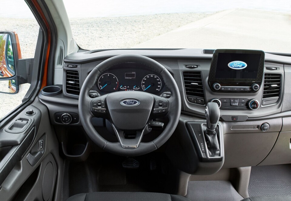 Førermiljøet med Sync 3 infortainment-system. Førermiljøet med Sync 3 infortainment-system.