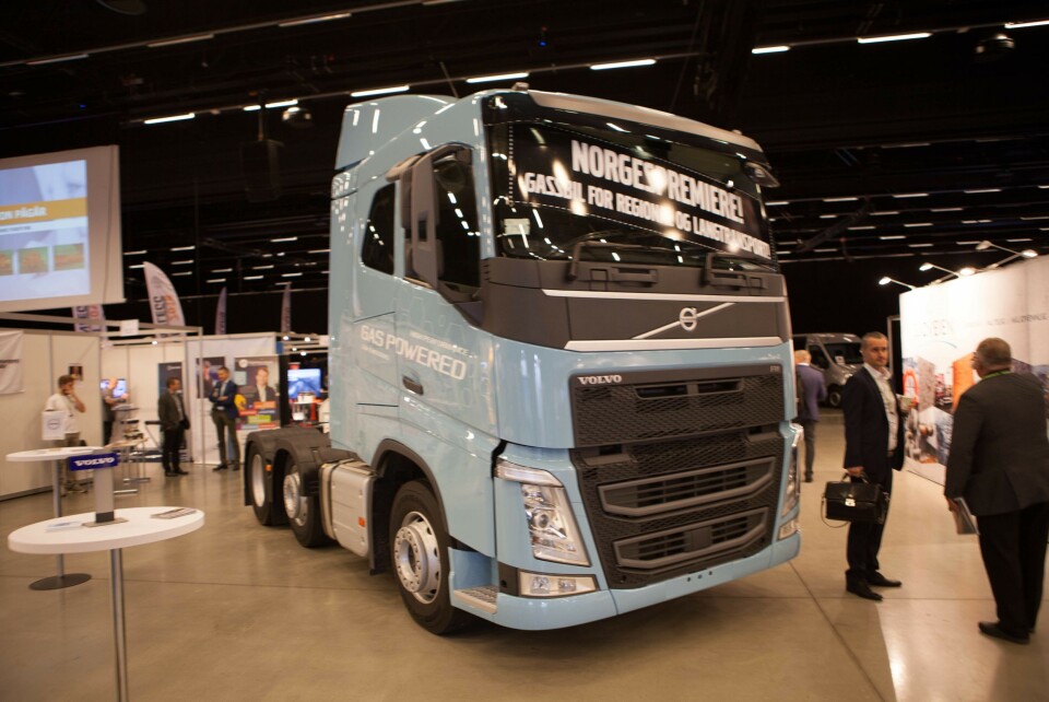 Volvo Trucks har Norgespremiere på sin gass-lastebil på Gardermoen.