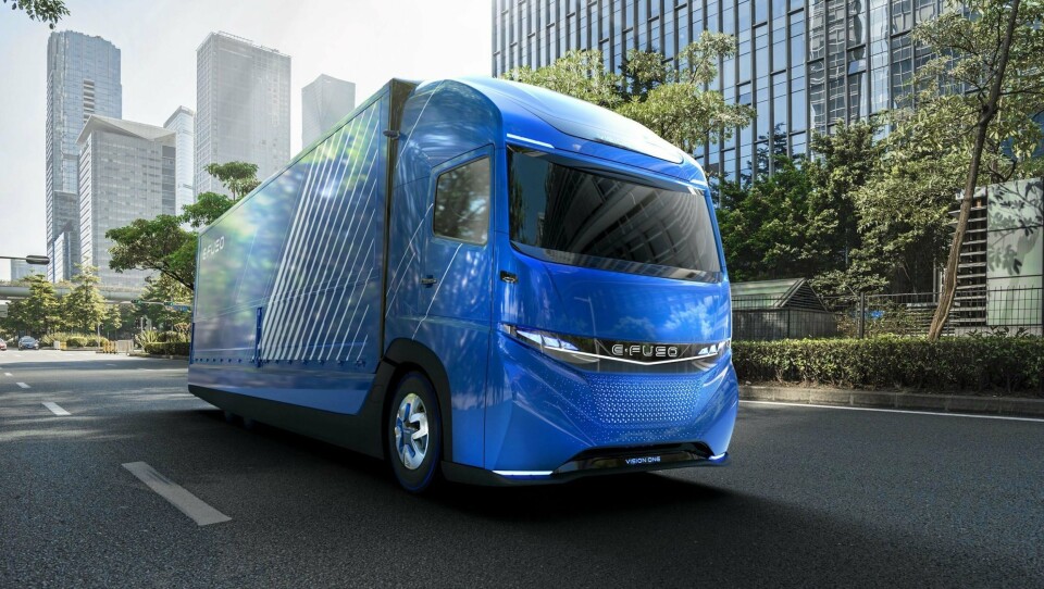 E-FUSO Vision One skal kunne frakte 11 tonn 350 km på én lading.