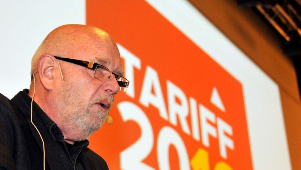 Transportarbeidernes Lars Johnsen i streikemodus.