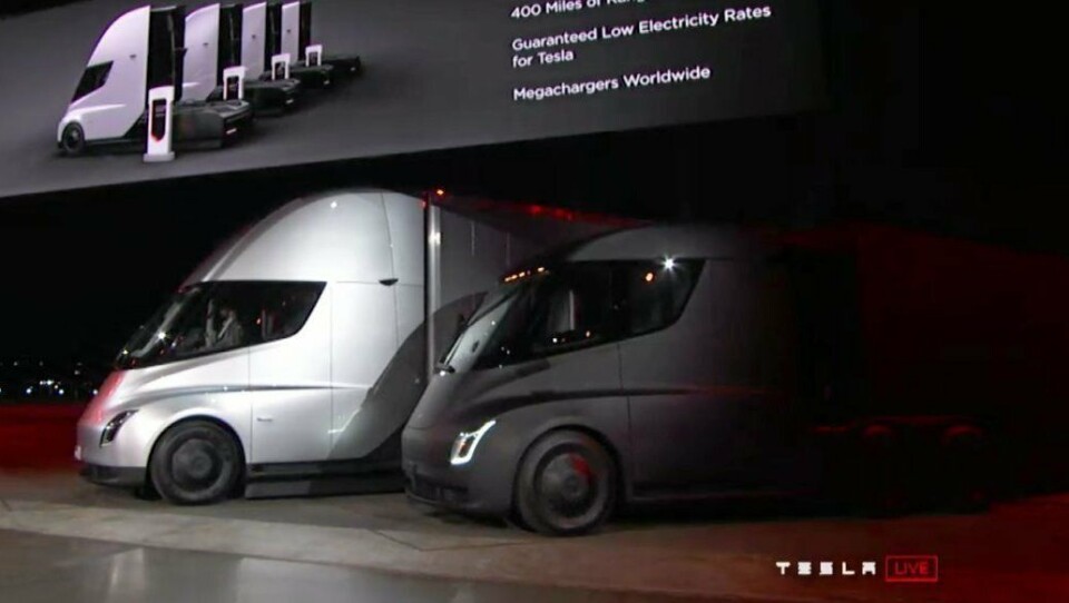Norge først ut med Tesla Semi i Europa