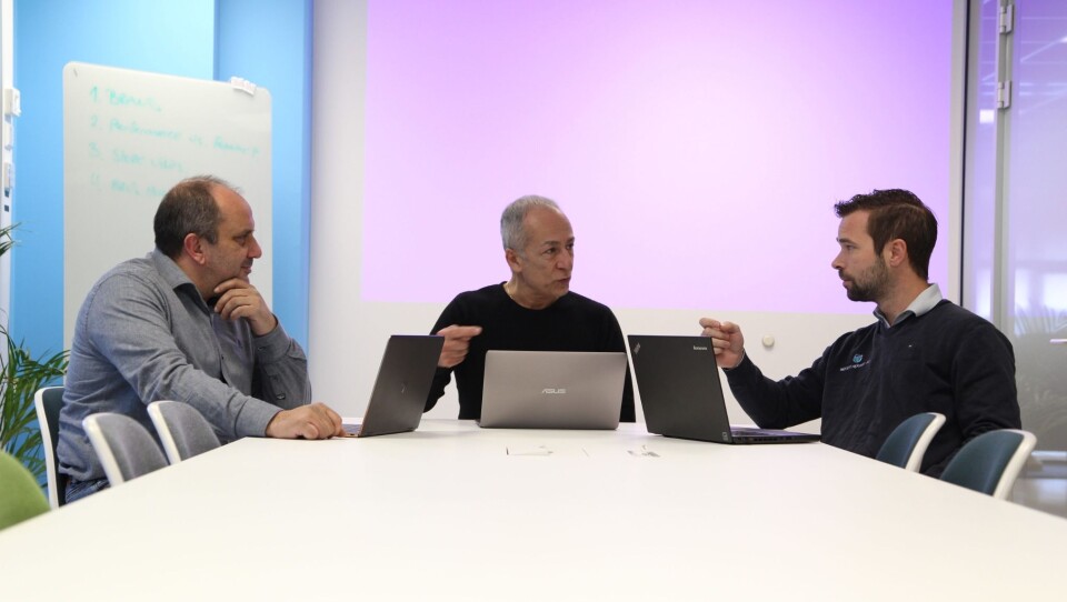 AMBISIØS TRIO: Fra venstre Nicola Vino, daglig leder Mavi Logistikk, Vittorio Pinelli, Head of Business and Development for Mavi SIS og Tommy Larsen, daglig leder ASAP