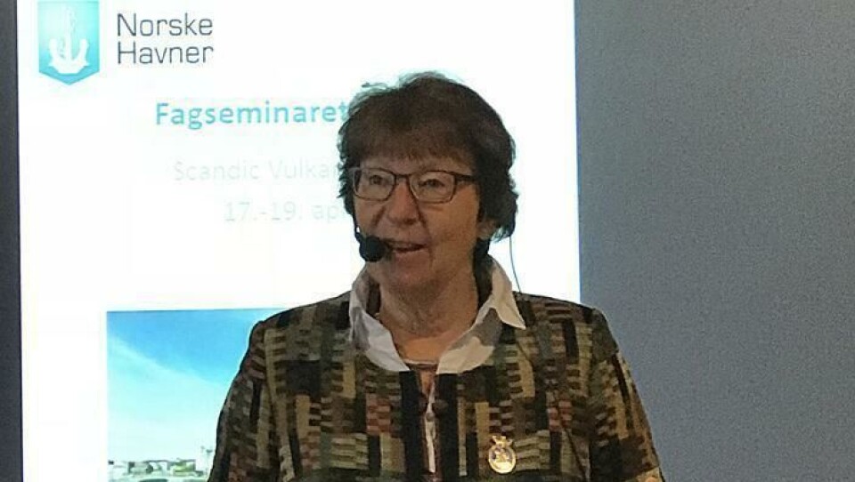 Oslo-ordfører Marianne Borgen (SV) åpnet Norske Havners Faggruppeseminar 2018. Foto: Oslo Havn KF.