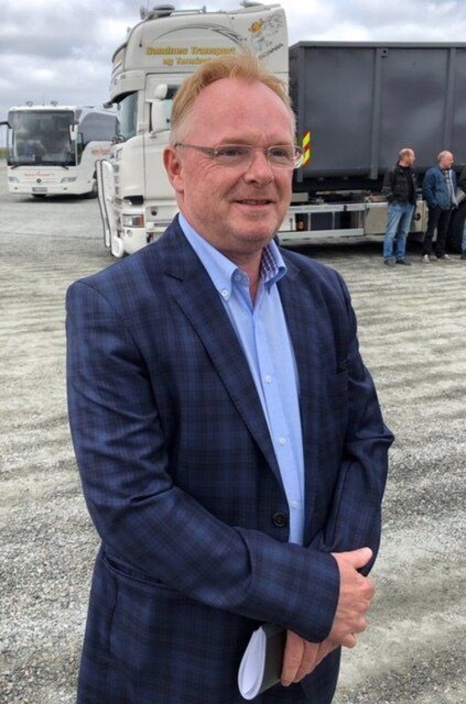 Fiskeriminister Per Sandberg sto for åpningen av havna.