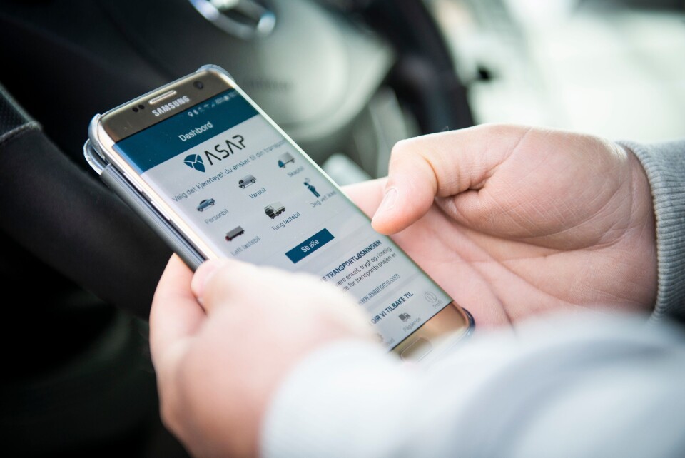 Med noen enkle tastetrykk kan hvem som helst bestille transport av nær sagt hva som helst via ASAP-appen.