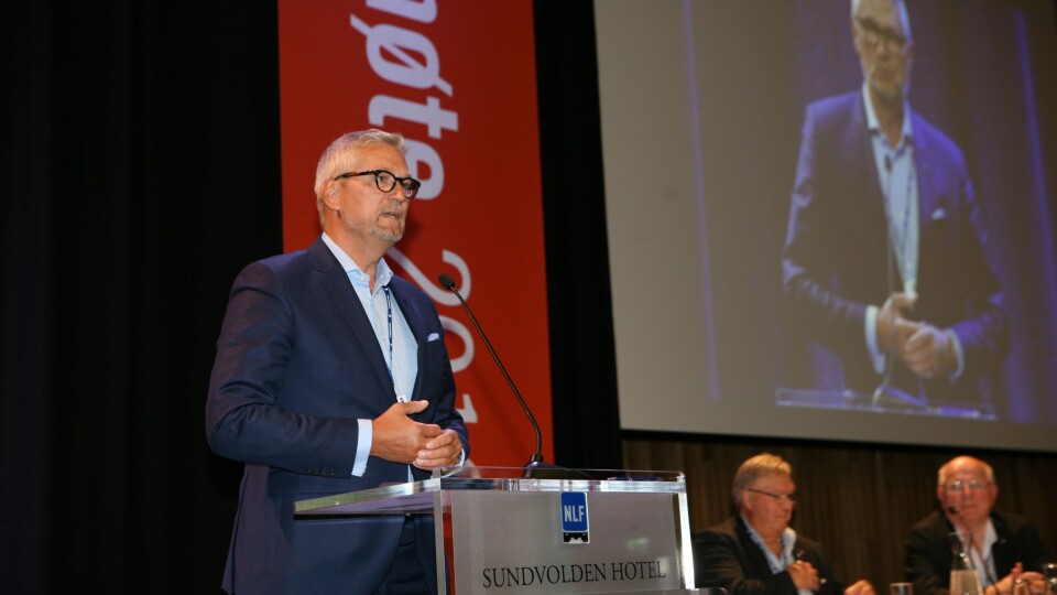 - NLF er en sterk bidragsyter til å styrke NLAs innflytelse på IRU, sa adm. direktør i DTL og styreleder i NLA, Erik Østergaard, til NLF-landsmøtet i helgen. Foto: Per Dagfinn Wolden