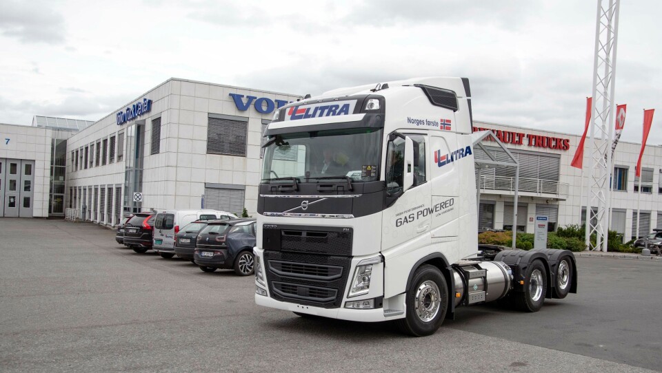 GRØN SATSING: Litra var i sommer først ute med Volvo FH med LNG- motor.