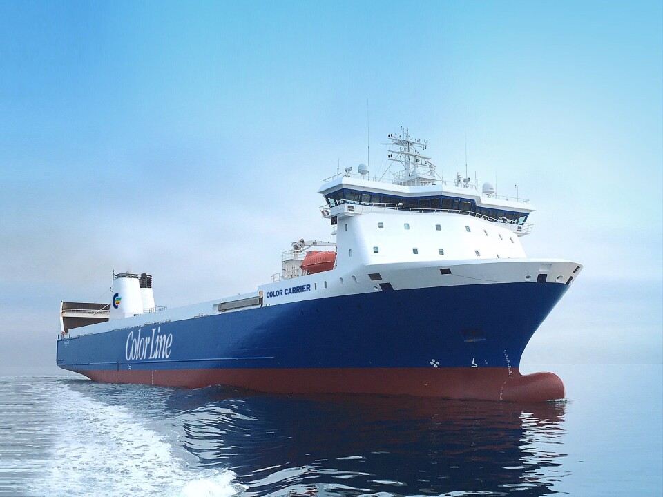 Color Line har investert i RoRo-skipet Color Carrier, som skal settes i trafikk mellom Oslo og Kiel fra 9. janur. Color Line har investert i RoRo-skipet Color Carrier, som skal settes i trafikk mellom Oslo og Kiel fra 9. janur.