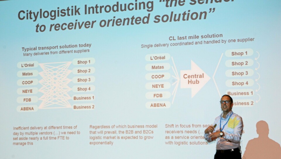 Citylogistik ruller ut i Norge, forteller det danske selskapets styrelder, Casper Svensson. Foto: Per Dagfinn Wolden