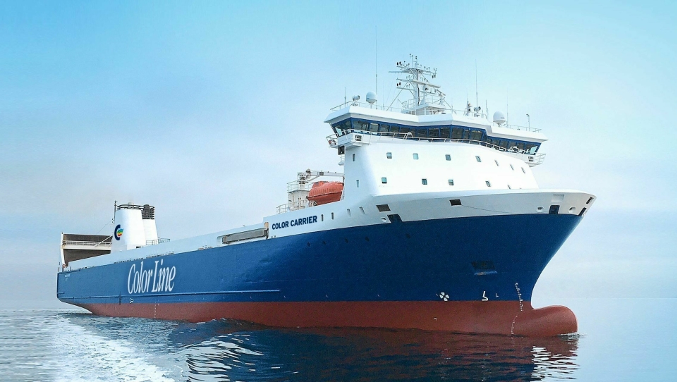 SKAL GÅ OSLO-KIEL: Color Carrier het tidligere Finncarrier, og er Color Lines nye godsskip.