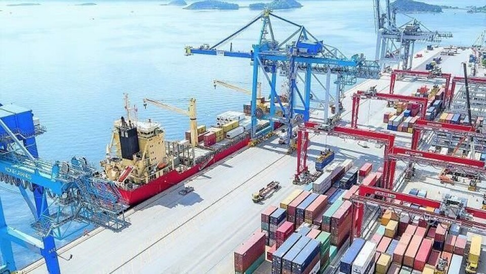 Yilport Oslo, Norges største og mest moderne containerterminal, skriver Oslo Havn på sine nettsider. Foto: Espen Braata/Oslo Havn KF.