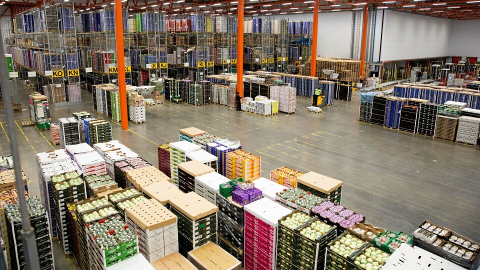 Ferskvarene frukt og grønt har strenge krav til rett temperatur, lagring og rask transport. Bama erfarer at sjøtransporten kan frakte mer ferskvarer fra Europa til Norge. Her fra Bamas lager på Kalbakken i Oslo. Ferskvarene frukt og grønt har strenge krav til rett temperatur, lagring og rask transport. Bama erfarer at sjøtransporten kan frakte mer ferskvarer fra Europa til Norge. Her fra Bamas lager på Kalbakken i Oslo.