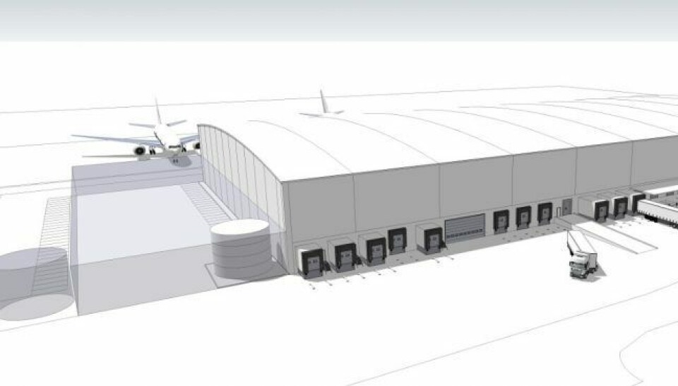 Slik skal verdens største sjømatterminal se ut. Foto: Oslo Lufthavn Gardermoen